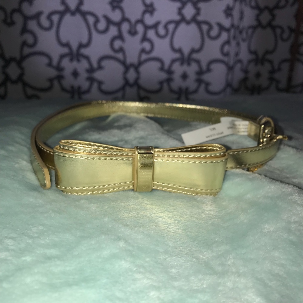 NWOT Gold Lilly Pulitzer bow belt